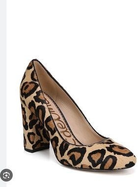 Sam Edelman Stillson Leopard-Print Calf Hair Pumps - size 11